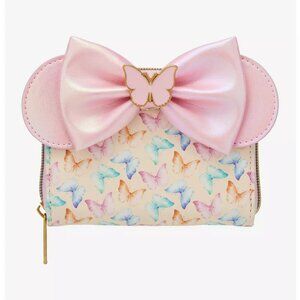 Loungefly Disney Minnie Mouse Butterfly Wallet Zip Around